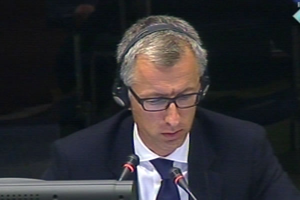 Reynaud Theunens, witness at the Radovan Karadzic trial