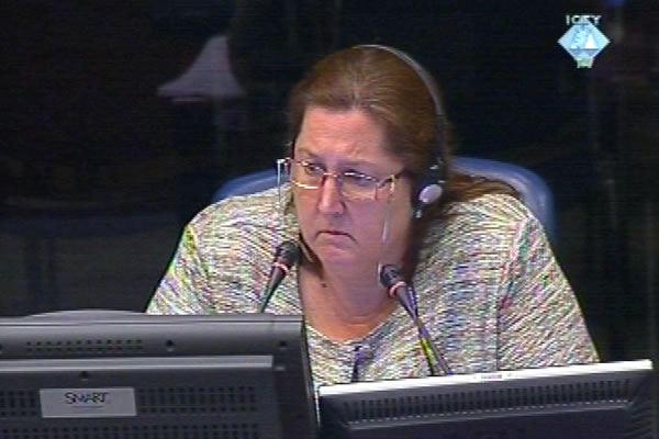 Dorothea Hanson, witness at the Radovan Karadzic trial