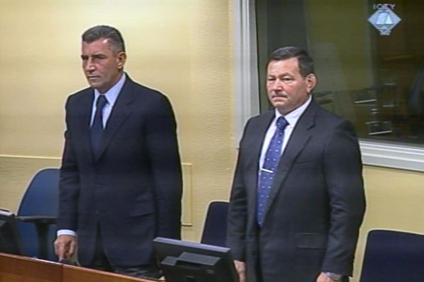 Ante Gotovina and Mladen Markac in the courtroom