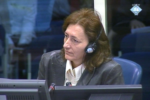 Zeljka Malinovic, defence witness of Radovan Karadzic