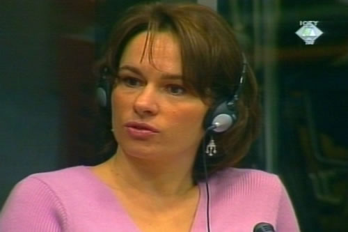 Eve Crepin, defense witness for Milosevic