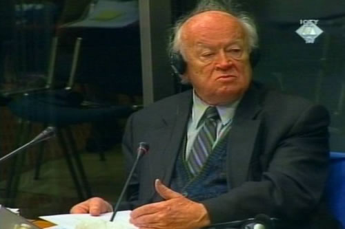 Mihajlo Markovic, defense witness for Milosevic