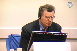 Milan Babic in the courtroom