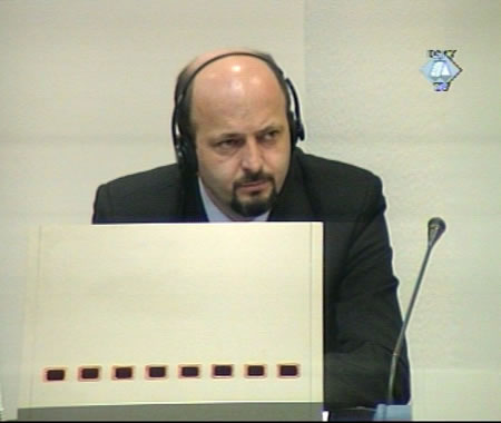 Milomir Stakic in the courtroom