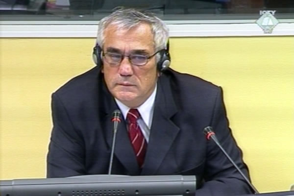 Milos Djosan, defence witness of Vlastimir Djordjevic