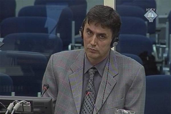 Radivoj Novakovic, witness in the trial of the former military and police officials charged with the Srebrenica genocide 