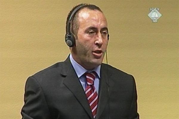 Ramush Haradinaj in the courtroom
