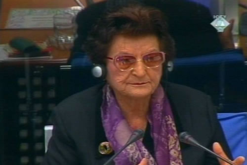 Smilja Avramov, defense witness for Milosevic