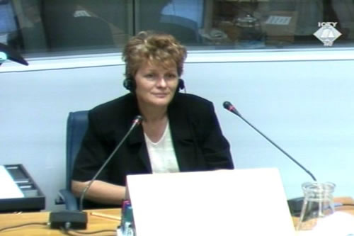 Svetlana Radovanovic, witness at the Vidoje Blagojevic trial