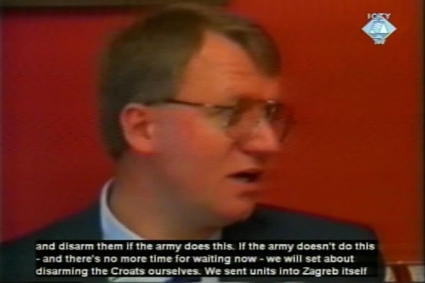 Footage from the interview with Seselj in 1991