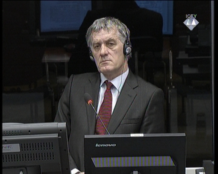 Mile Matijević, defense witness at the trial to Ratko Mladić 