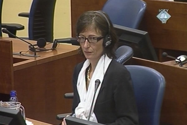 Florence Hartmann in the courtroom