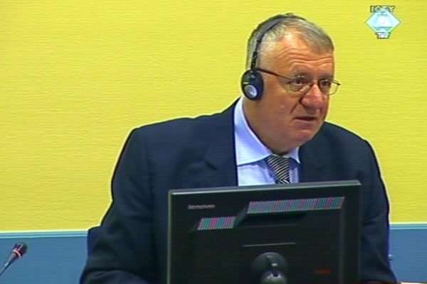 Vojislav Seselj in the courtroom