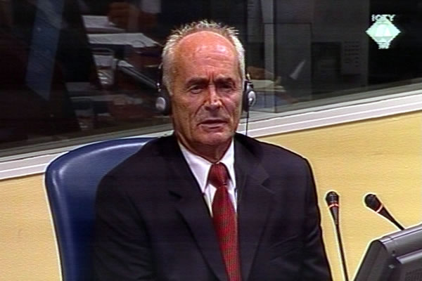 Mile Novakovic, defence witness of Momcilo Perisic