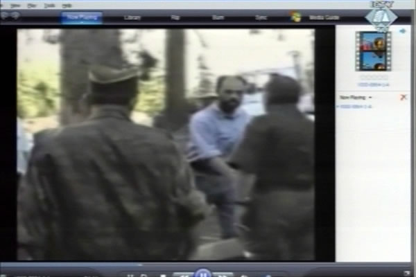 Images from the video filmed during negotiation of the Žepa delegation with Ratko Mladić on the 19. 07. 1995.