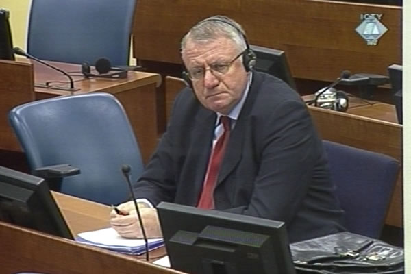 Vojislav Seselj in the courtroom