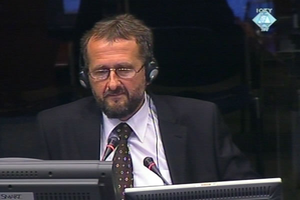 Dzevad Gusic, witness at the Radovan Karadzic trial