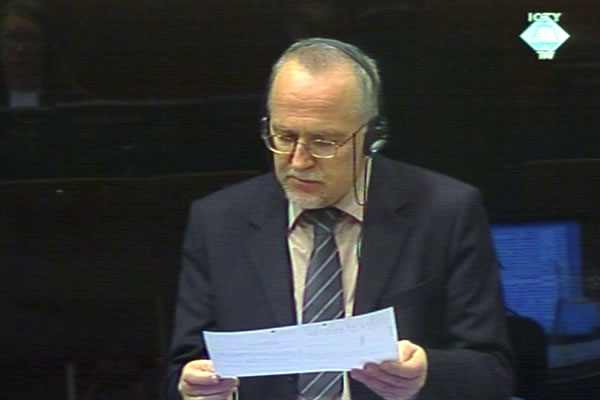 Berko Zecevic, witness at the Radovan Karadzic trial