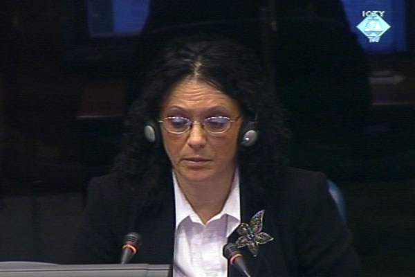 Sanija Dzevlan, witness at the Radovan Karadzic trial