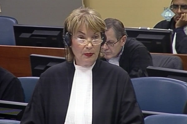 Senka Nozica, defense attorney of Bruno Stojic