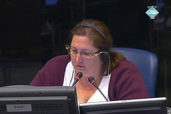 Dorothea Hanson, witness at the Radovan Karadzic trial