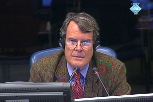 Patrick Treanor, witness at the Radovan Karadzic trial