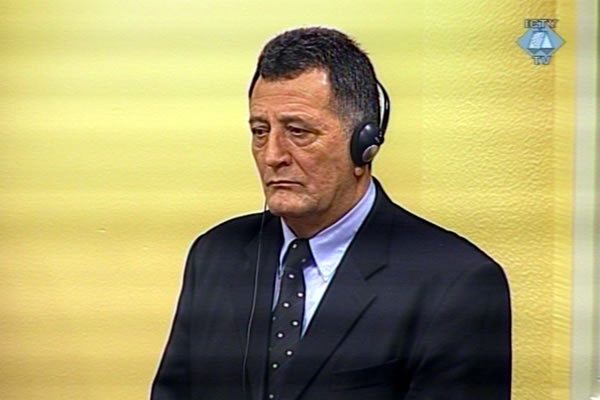 Milan Tupajic in the courtroom