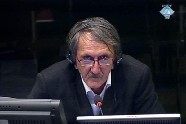 Milenko Katanic, witness at the Radovan Karadzic trial