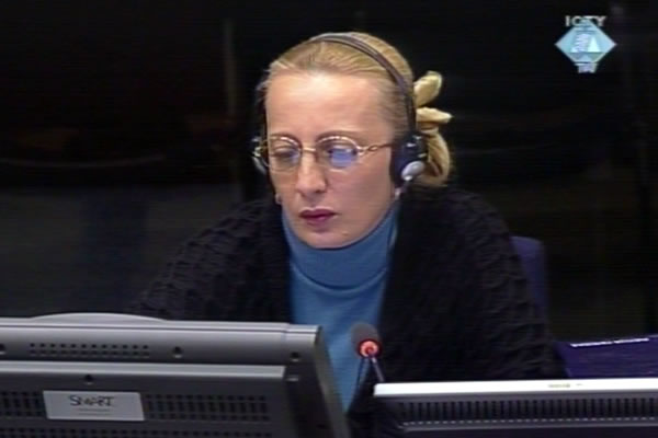 Mira Mihajlovic, witness at the Radovan Karadzic trial