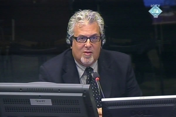 Robert Block, witness at the Radovan Karadzic trial