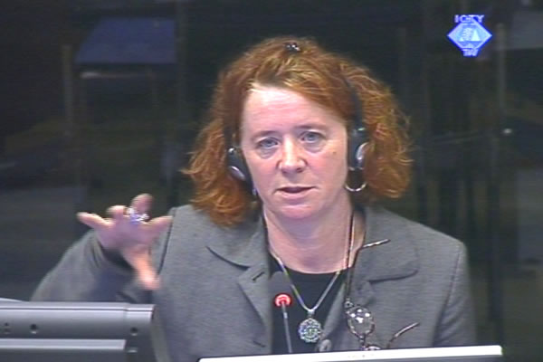 Christine Schmitz, witness at the Radovan Karadzic trial