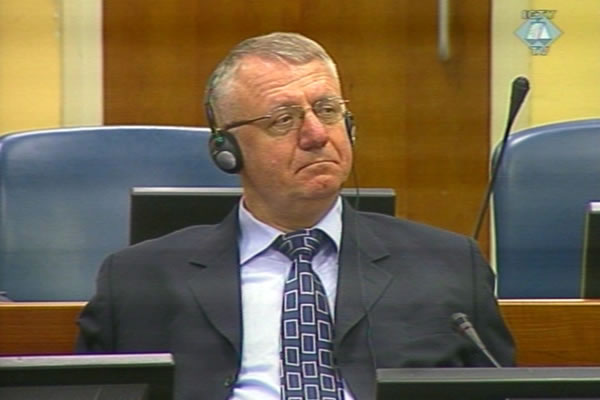 Vojislav Seselj in the courtroom