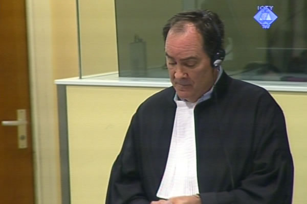 Peter McCloskey, prosecutor at the Ratko Mladic trial