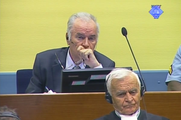 Ratko Mladic in the courtroom