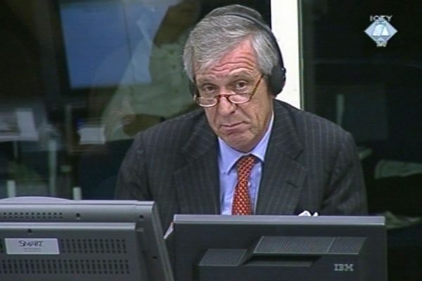Aernout van Linden, witness at the Ratko Mladic trial