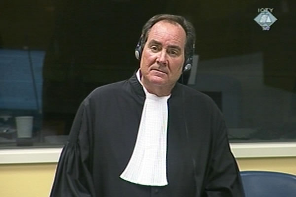 Peter McCloskey, prosecutor at the Zdravko Tolimir trial