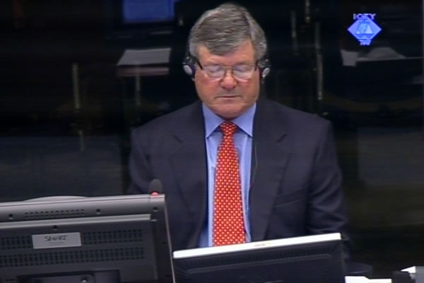 John Wilson, witness at the Ratko Mladic trial