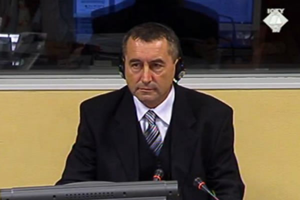 Milan Conjar, witness at the Goran Hadzic trial