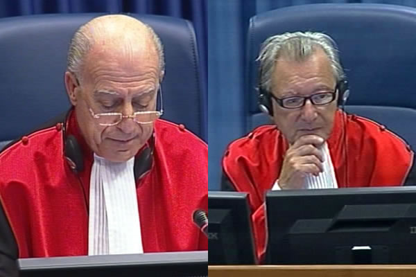 Fausto Pocar and Carmel Agius, judges in the Tribunal