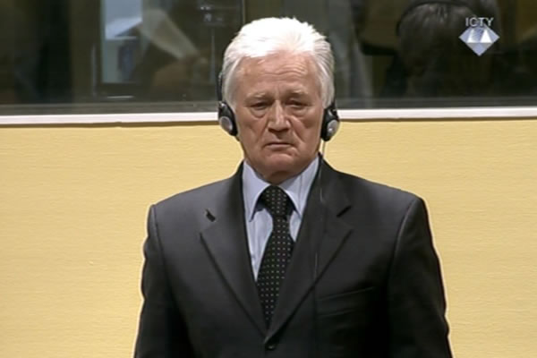 Momcilo Perisic in the courtroom
