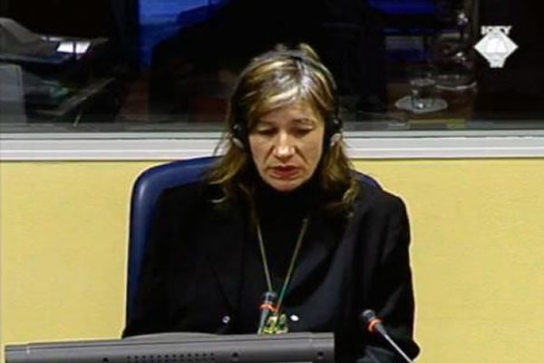 Samira Baranjek, witness at the Goran Hadzic trial
