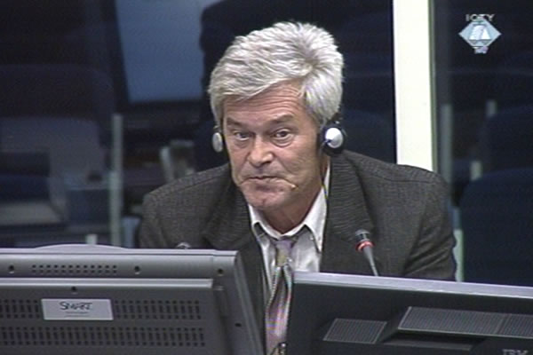 Zlatan Celanovic, witness at the Ratko Mladic trial