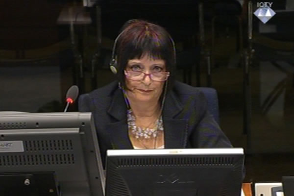 Zorica Subotic, defence witness of Radovan Karadzic