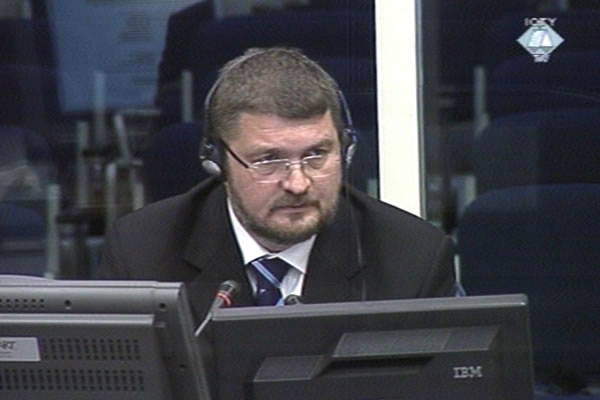 Dean Manning, witness at the Ratko Mladic trial