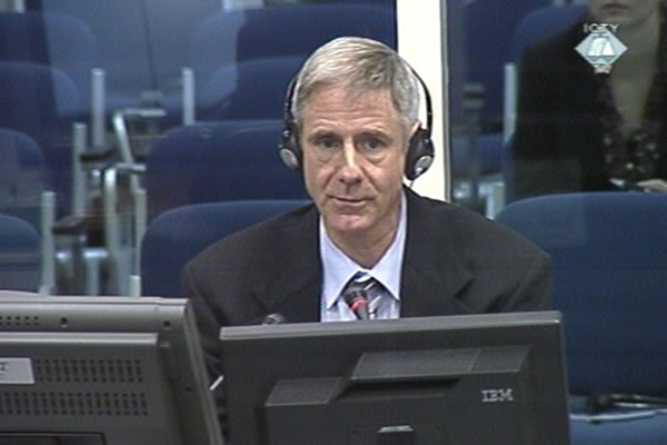 Thomas Parsons, witness at the Ratko Mladic trial