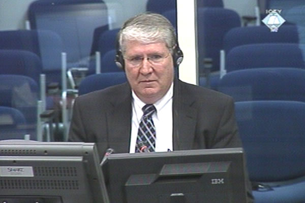 Timothy Curtis, witness at the Ratko Mladic trial