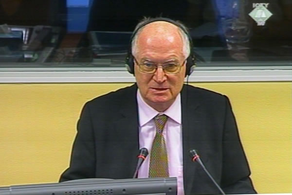 Geert Ahrens, witness at the Goran Hadzic trial