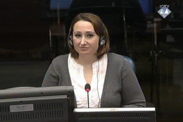Dora Sokola, witness at the Ratko Mladic trial