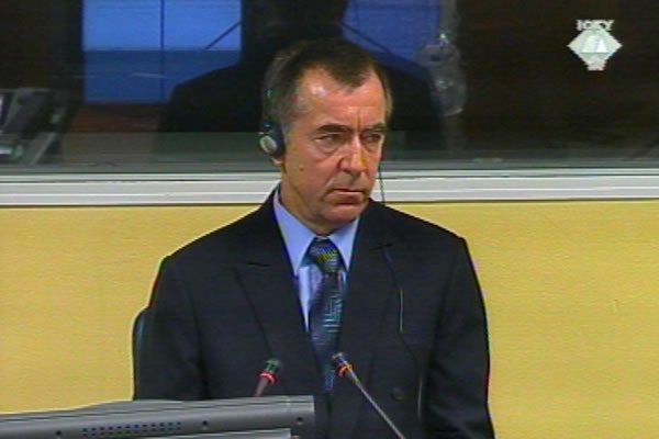 Jovan Sosic, witness at the Goran Hadzic trial