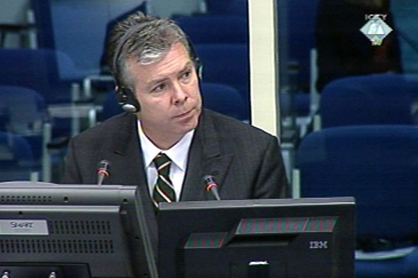 Ewan Brown, witness at the Ratko Mladic trial